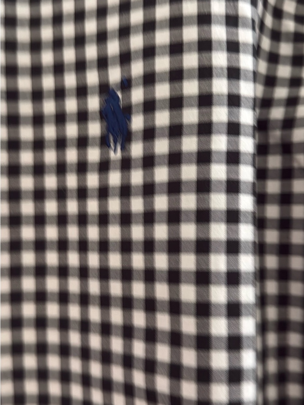 Ralph Lauren Black & White Gingham Button-Down Shirt - Picture 2 of 3
